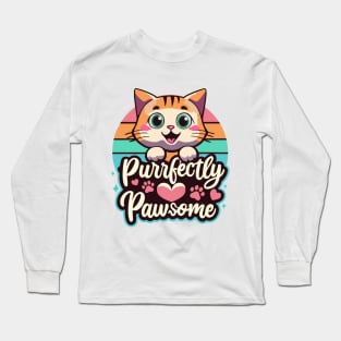 Purrfectly Pawsome Long Sleeve T-Shirt